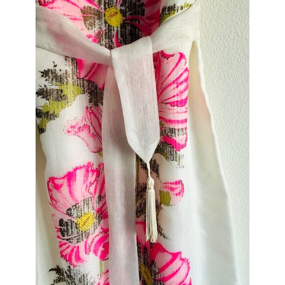 Vintage Alfred Shaheen Pink Poppy Mod Shift Dress - Picture 10 of 10